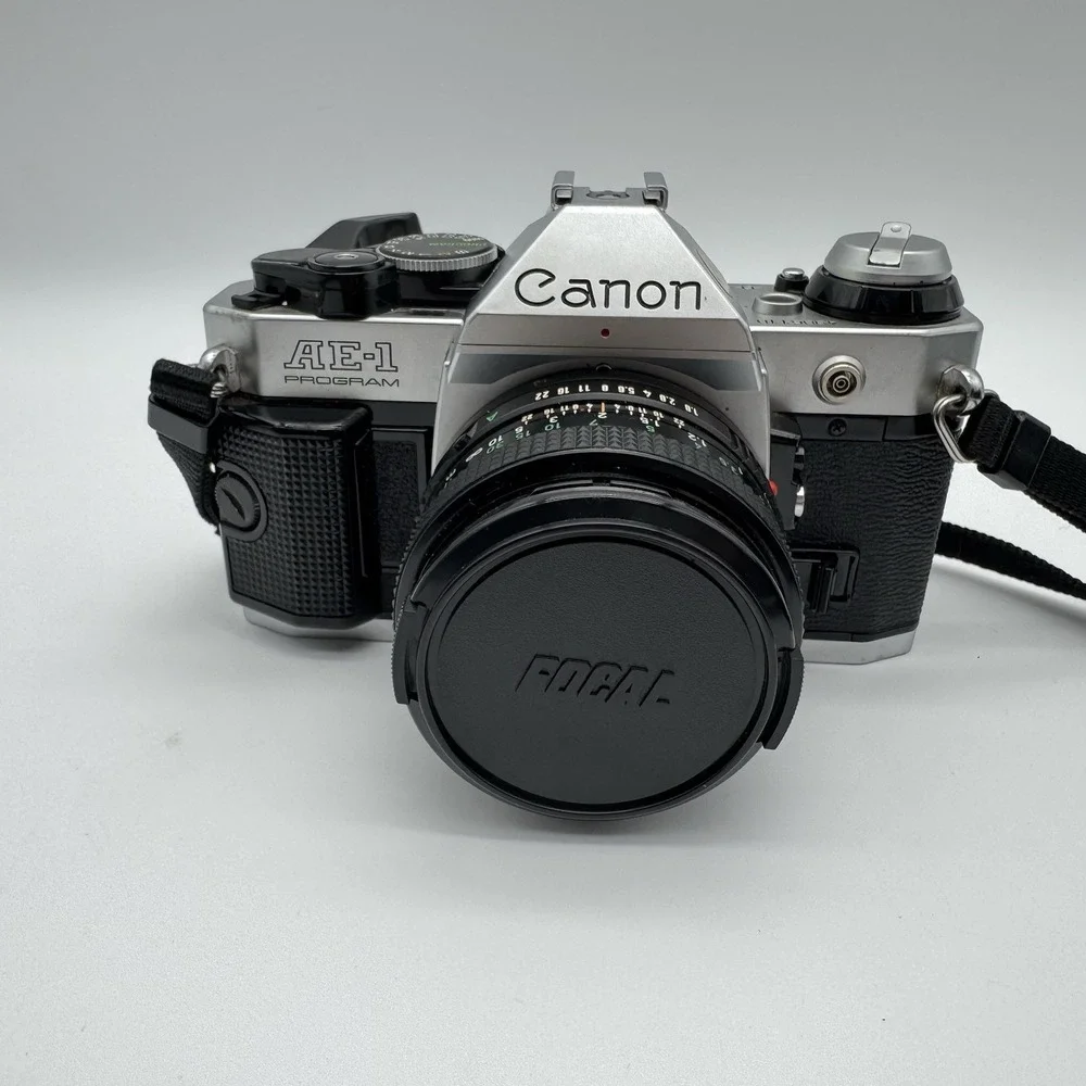 Canon AE-1 35mm SLR Film Camera W/ 50mm f/1.8 FD Film Tested & Working Great